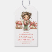 Sprookjestuin 7e verjaardag Cadeaubon met bloemen Cadeaulabel (Voorkant)
