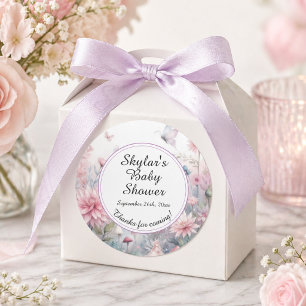 Sprookjestuin Baby Shower Ronde Sticker