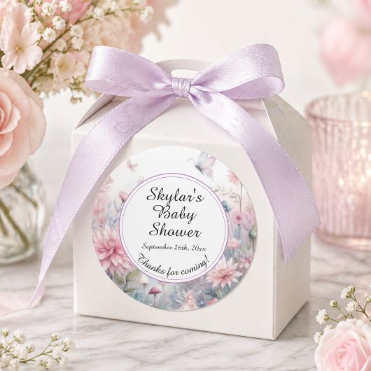 Sprookjestuin Baby Shower Ronde Sticker