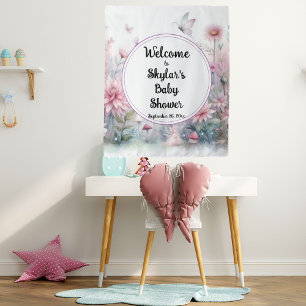 Sprookjestuin Baby Shower Welkom Achtergrond Wandkleed