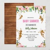 Sprookjestuin babyshower thema uitnodiging (Voorkant / Achterkant)