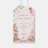 Sprookjestuin Bloem Meisjes Verjaardagsfeestje Cadeaulabel (Voorkant)