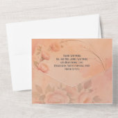Sprookjestuin Bruiloft Roze Roos All In One Uitnodiging (Achterkant)