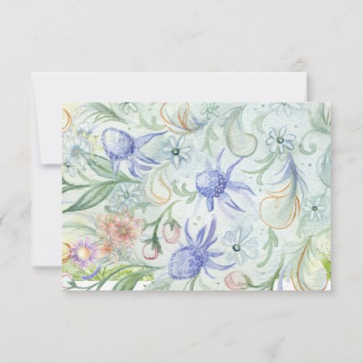 Sprookjestuin bruiloftsinvitaties kaart (Achterkant)