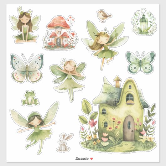 Sprookjestuin Cottagecore Stickerblad – Whimsisch Sticker (Vel)