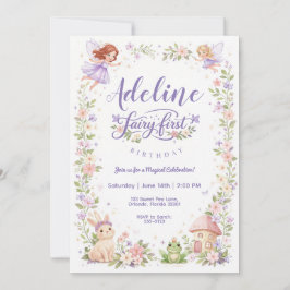 Sprookjestuin Eerste Verjaardagsuitnodiging Kaart