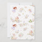 Sprookjestuin Eerste Verjaardagsuitnodiging Kaart (Achterkant)