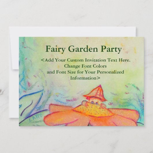 Sprookjestuin Feest Aangepaste Uitnodigingen of Ui (Voorkant)