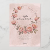 Sprookjestuin Glitter Bruiloft Uitnodiging (Achterkant)
