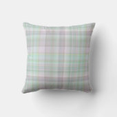 Sprookjestuin pastel roze en mint geruit kussen (Achterkant)