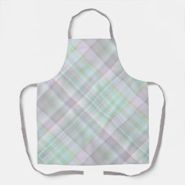 Sprookjestuin pastel roze en mint geruit schort