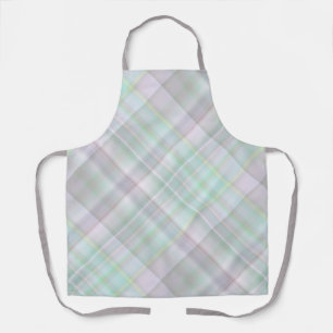 Sprookjestuin pastel roze en mint geruit schort