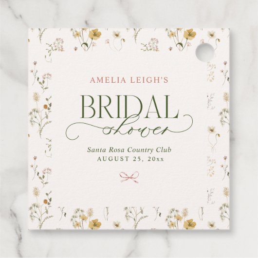 Sprookjestuin & Strikken Bruidsmeisjeshower Bedankjes Labels (Achterkant)