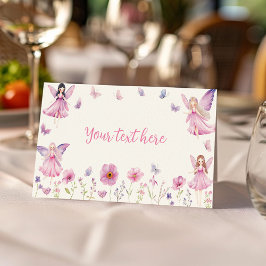 Sprookjestuin Verjaardagsfeest Voedsel Tent Plaatskaartje