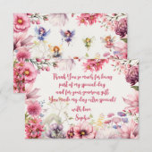 Sprookjestuin waterverf kinderverjaardag bedankkaart (Voorkant / Achterkant)