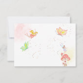 Sprookjestuin waterverf kinderverjaardag bedankkaart (Achterkant)