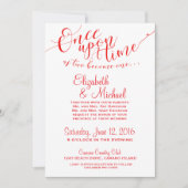 Sprookjesuitnodiging Eens Upon Een Tijd - ROOD Kaart (Voorkant)