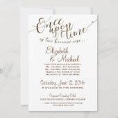 Sprookjesuitnodiging Eens Upon Een Tijd - Wit Kaart (Voorkant)