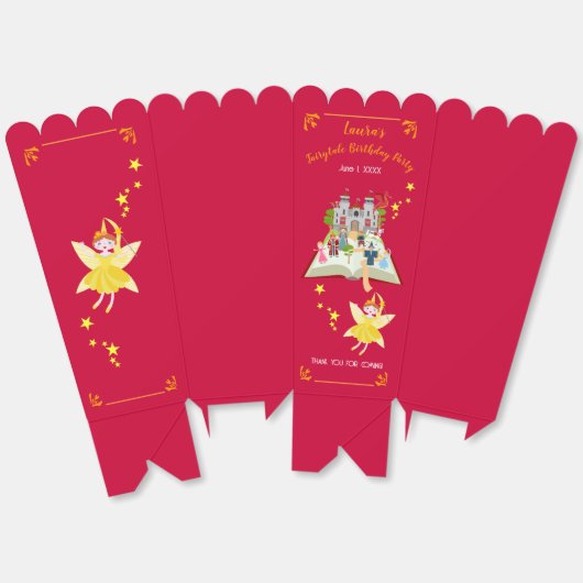 Sprookjesverhalen Meisje Verjaardagsfeest Bedankdoosjes (Ongevouwen)