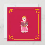 Sprookjesverhalen Meisje Verjaardagsfeest Bedankkaart (Achterkant)