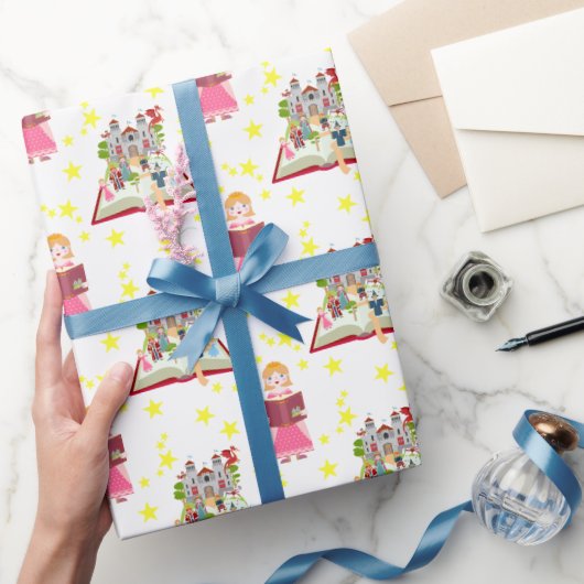 Sprookjesverhalen Meisje Verjaardagsfeest Cadeaupapier (Geschenken)