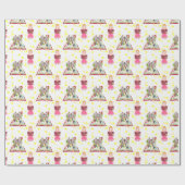 Sprookjesverhalen Meisje Verjaardagsfeest Cadeaupapier (Vlak)