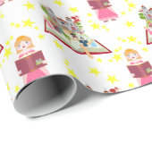 Sprookjesverhalen Meisje Verjaardagsfeest Cadeaupapier (Rol Hoek)