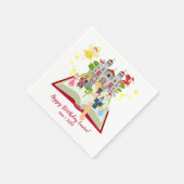 Sprookjesverhalen Meisje Verjaardagsfeest Servet (Hoek)