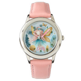 Sprookjesverjaardag Teal Goud Roze Prinses Sprookj Horloge
