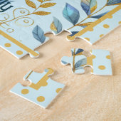 Sprookjesverjaardag Teal Goud Roze Prinses Sprookj Legpuzzel (Zijkant)