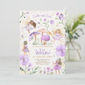 Sprookjesverjaardag Whimsical Prinses Sprookjesver Kaart (Staand voorkant)