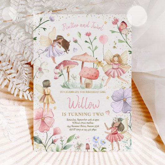 Sprookjesverjaardag Whimsical Prinses Sprookjesver Kaart