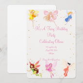 SPROOKJESVERJAARDAGSFEEST VOOR MEISJES KAART (Voorkant / Achterkant)