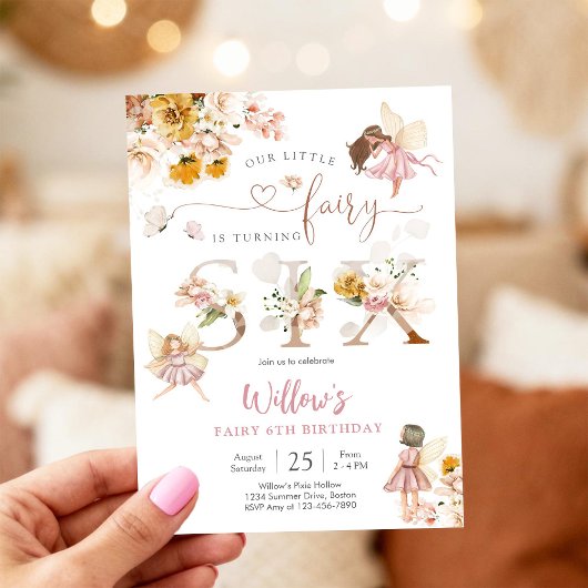 Sprookjesverjaardagsuitnodiging meisje kaart