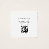 Sprookjesvleugel Bloem Maansnoer Sieraden Delights Vierkante Visitekaartjes (Achterkant)