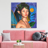 Sprookjesvlinder Canvas Afdruk (Insitu (Woonkamer))