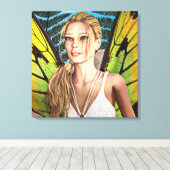 Sprookjesvlinder Canvas Afdruk (Insitu (Houten vloer))