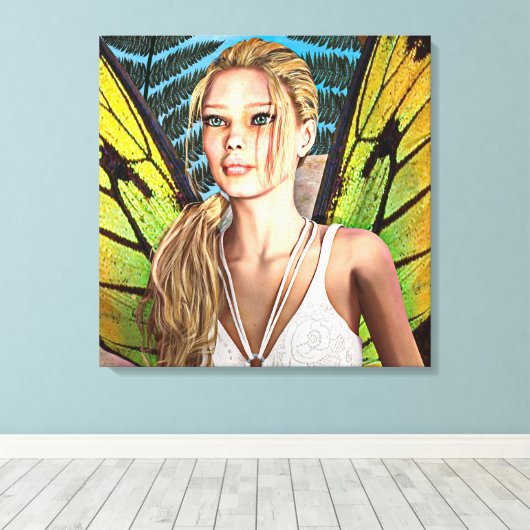 Sprookjesvlinder Canvas Afdruk (Insitu (Houten vloer))