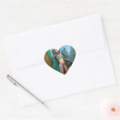 Sprookjesvlinder Hart Sticker (Envelop)