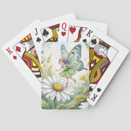 Sprookjesvlinder In een Madeliefjestuin Pokerkaarten (Achterkant)