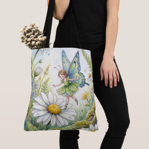 Sprookjesvlinder In een Madeliefjestuin Tote Bag