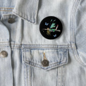 Sprookjesvlinder Knop, Speld van Molly Harrison Ronde Button 5,7 Cm (In situ)