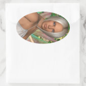 Sprookjesvlinder Ovale Sticker (Tas)