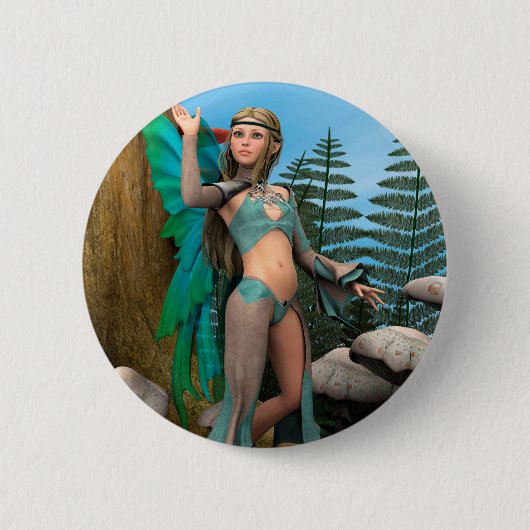 Sprookjesvlinder Ronde Button 5,7 Cm (Voorkant)