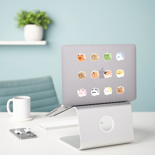 Sprookjesvlinderdieren Sticker (Laptop op bureau)