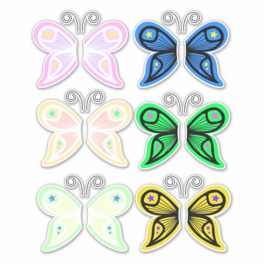 Sprookjesvlindervleugels voor ambachten sticker (Voorkant)