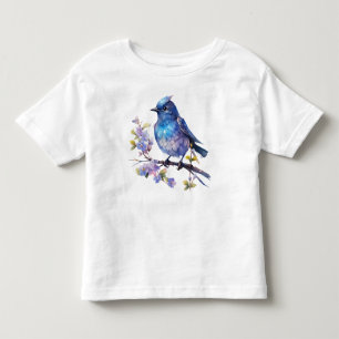 Sprookjesvogel Bloemen waterverf Clipart-73611 Kinder Shirts