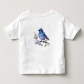 Sprookjesvogel Bloemen waterverf Clipart-73611 Kinder Shirts (Achterkant)