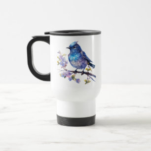 Sprookjesvogel Bloemen waterverf Clipart-73611 Reisbeker