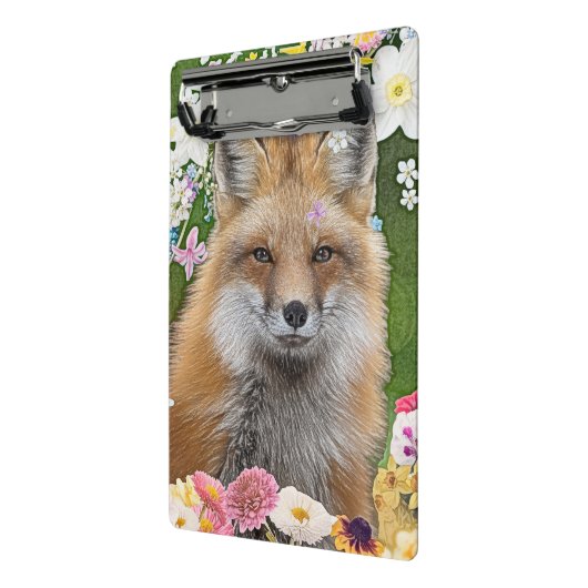 Sprookjesvos in het bloemenveld mini klembord (Angled2)